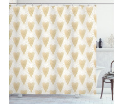 Pointilistic Hearts Shower Curtain