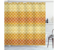 Fish Scale Rising Sun Shower Curtain