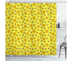 Beekeeping in Nature Theme Shower Curtain