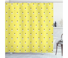 Simplistic Graphic Pattern Shower Curtain
