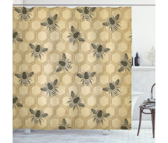 Eco-Friendly Beekeeping Shower Curtain