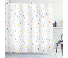 Drizzling Funky Rain Shower Curtain