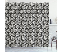 Homocentric Circles Shower Curtain