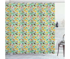 Funky Playroom Concept Shower Curtain