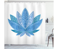 Oriental Lotus Petals Shower Curtain