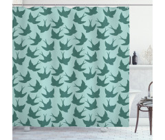 Woodland Animals on Dots Shower Curtain