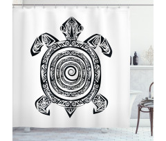 Turtle Spirals Shower Curtain