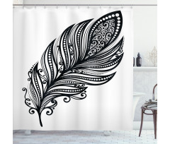 Hippie Style Motif Shower Curtain