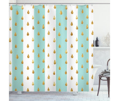Drops on Bold Stripes Shower Curtain