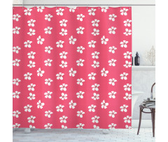 Hibiscus and Pistils Shower Curtain