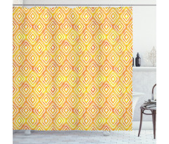 Ikat Motifs Watercolors Shower Curtain