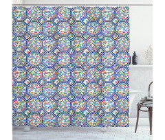 Triangles Tiles Artwork Shower Curtain