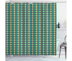 Vintage Argyle Pattern Shower Curtain
