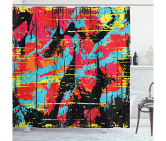 Drippy Painting Shower Curtain