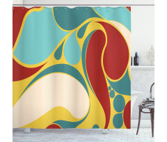 Water Marbling Shower Curtain