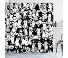 Devil Spray Cans Shower Curtain