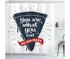 Grunge Pizza Slice Shower Curtain