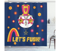 Cartoon Owl Funky Shower Curtain
