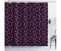 Yozakura Pattern Shower Curtain