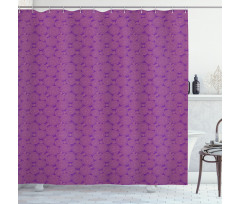 Circular Shape Dashes Shower Curtain