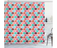 Donut Macaron Dessert Shower Curtain