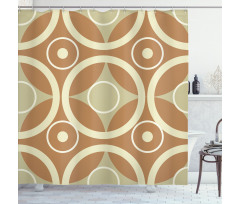 Contrast Circle Harmony Shower Curtain