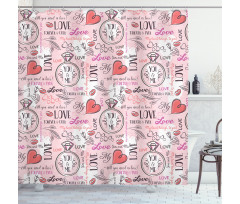 Romantic Message Shower Curtain