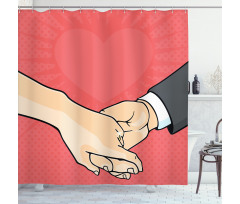 Halftone Pop Art Shower Curtain