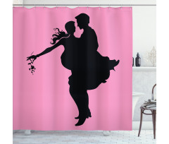 Dancing Valentines Shower Curtain