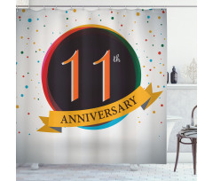 11 Year Retro Style Shower Curtain