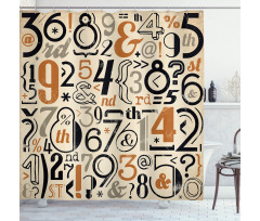 Vintage Math Shower Curtain