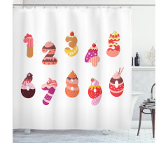 Sweets Happy Birthday Shower Curtain