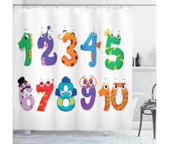 Math Funny Characters Shower Curtain