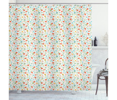 Lily of Valley and Berry Shower Curtain