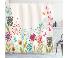 Hearty Dandelion Seeds Shower Curtain