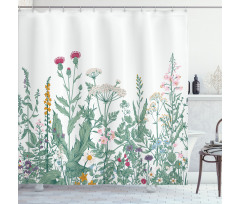 Cow Parsley Musk Mallow Shower Curtain