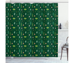 Bird of Paradise Leaves Shower Curtain