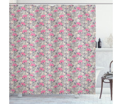 Repeating Dandelions Shower Curtain
