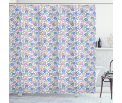 Spring Vintage Floral Shower Curtain