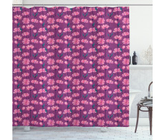 Abstract Poppy Petals Shower Curtain