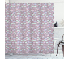 Japanese Wave Pastel Shower Curtain