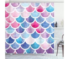 Pastel Mermaid Pattern Shower Curtain