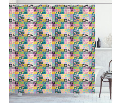 Multi Formed Pairs Shower Curtain