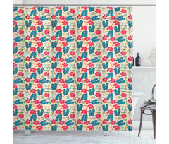 Exotic Hibiscus Shower Curtain