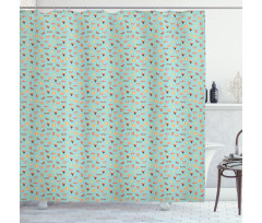 Waffle Cone Ice Cream Shower Curtain