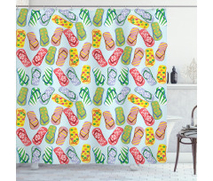 Slippers Shower Curtain