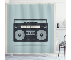 1980s Boombox Image Shower Curtain