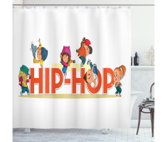 Hip Hop Moonwalk Dance Shower Curtain