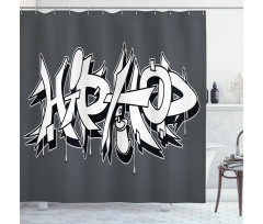 Urban Grafitti Spray Shower Curtain