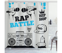 Freestyle Rap Duel Shower Curtain